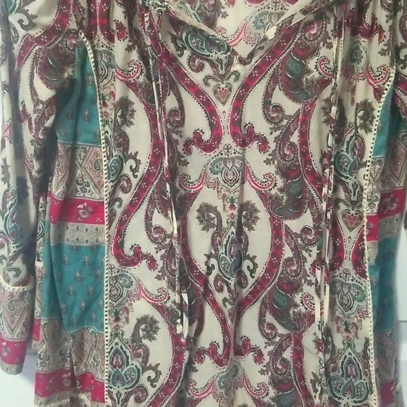 Lucky Brand Paisely print shirt Size M - Picture 4 of 4